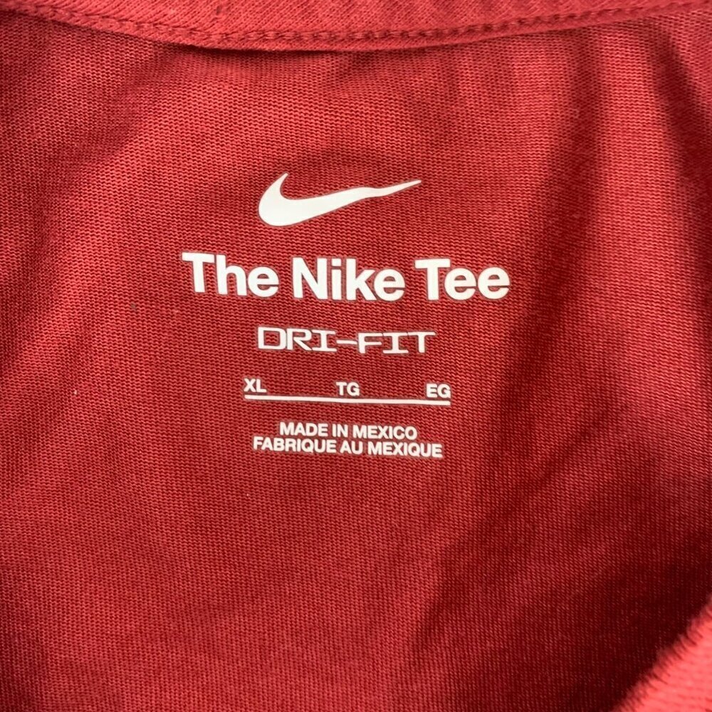 Oklahoma Sooners NCAA Maroon Nike Dri Fit Short Sleeve Crewneck Shirt Mens XL - Picture 4 of 6